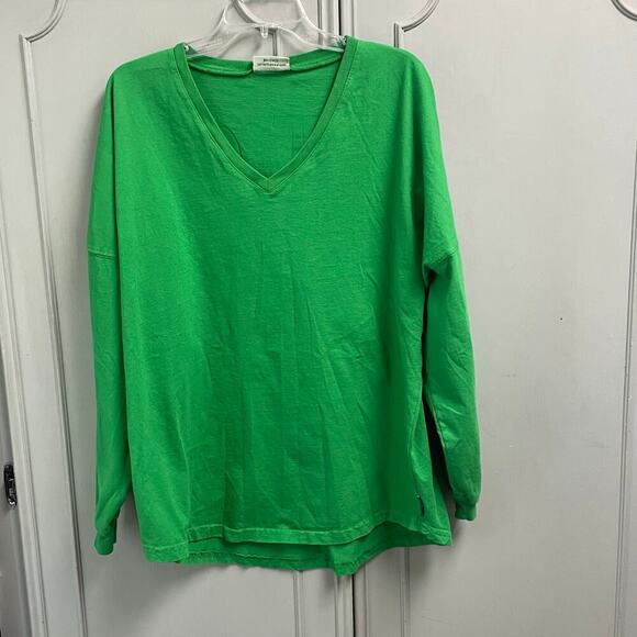Mardi Gras Spirit Jersey Size Large Womens V-Neck Green Parade New Orleans - Picture 2 of 5